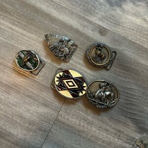 Siskyou 5 Belt Buckle Lot Vintage